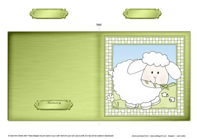 Little Lamb Cut and Fold Card