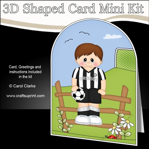 3D Shaped Card Kit - Little Footballer Plays for Grimsby