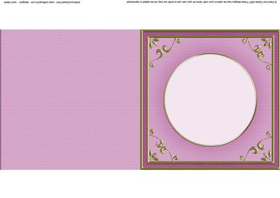 Square 'gold Metallic Frame' Card Front or Insert