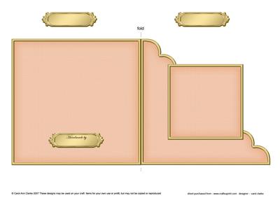 Square Cut and Fold Corner Card Plain Card Base