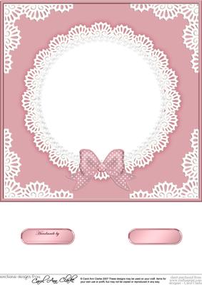 8 x 8 Pearls and Lace Card Front