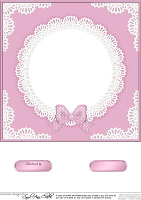 8 x 8 Pearls and Lace Card Front