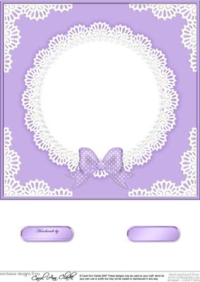 8 x 8 Pearls and Lace Card Front