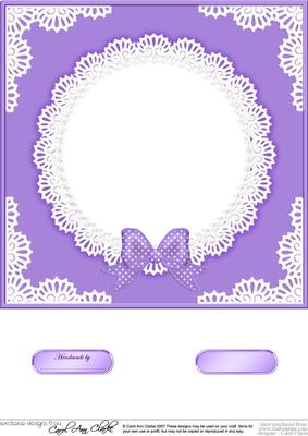 8 x 8 Pearls and Lace Card Front