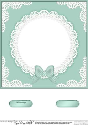 8 x 8 Pearls and Lace Card Front