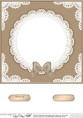 8 x 8 Pearls and Lace Card Front