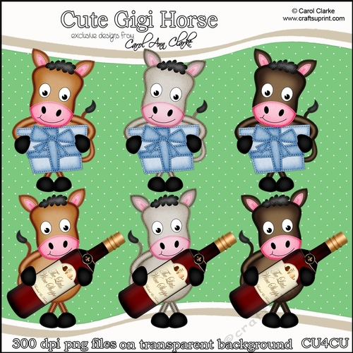 GiGi Horse - CU4CU Digital Clip Art Set