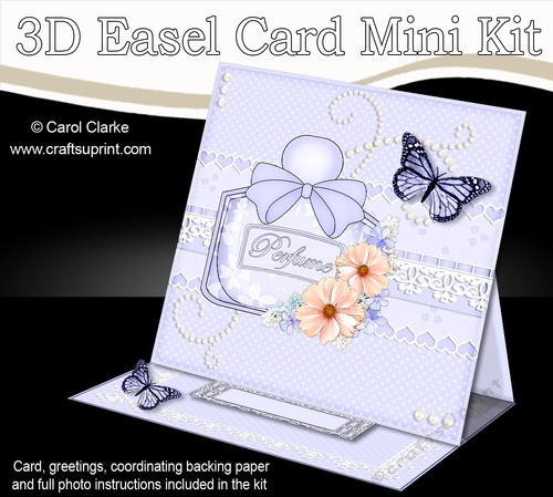 3D Easel Card Mini Kit - Pretty Perfume, Flowers & Lace