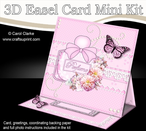 3D Easel Card Mini Kit - Pretty Perfume, Flowers & Lace