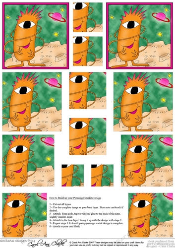 Aliens Out of this World  - Pyramage sheet