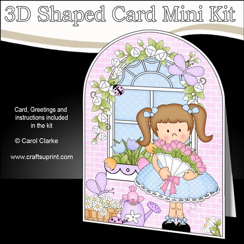3D Shaped Card  Kit - Country Cottage Girlz Liz