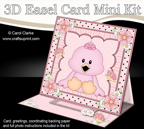 3D Easel Card Mini Kit - Cute Little Chick