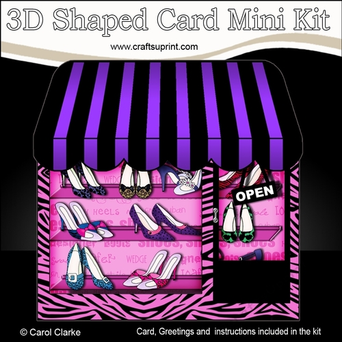 3D Shaped Card Kit - Happy Heels Ladies Shoe Shop