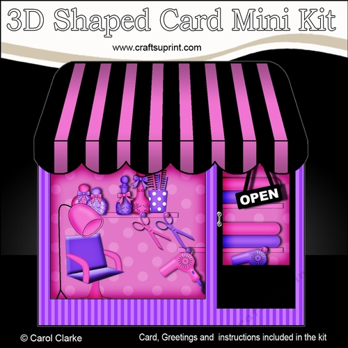 3D Shaped Card Kit - Cut & Curl Hairdressing Salon Shop