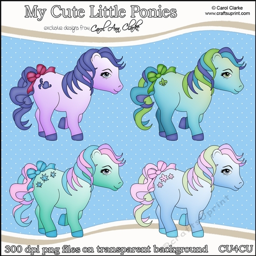 My Cute Little Ponies - CU4CU Digital Clip Art Set