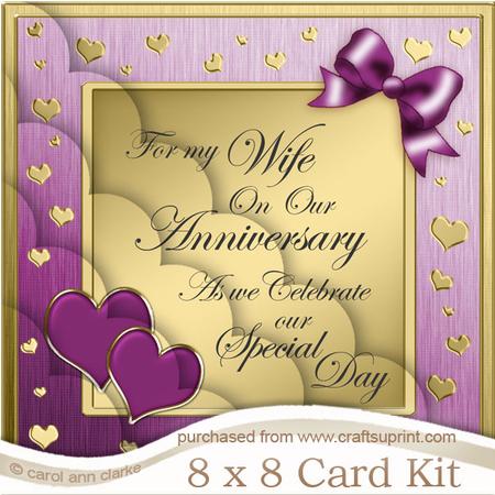 8 x 8 Wife Anniversary Kit with Scalloped Corners