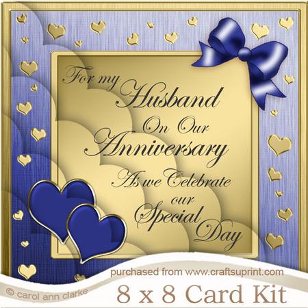 8 x 8 Husband Anniversary Kit with Scalloped Corners