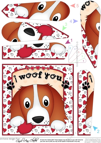 Fan Pyramage Topper - Love, Romance, Valentine- Little Springer Spaniel Dog