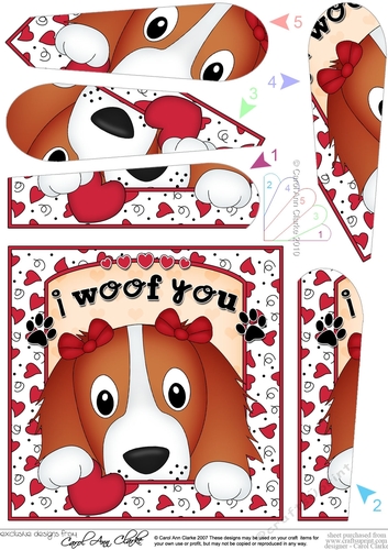 Fan Pyramage Topper - Love, Romance, Valentine- Little Springer Spaniel Dog