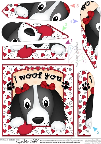 Fan Pyramage Topper - Love, Romance, Valentine- Little Springer Spaniel Dog