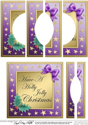 Elegant Christmas Greeting Card with Circular Side Stacker
