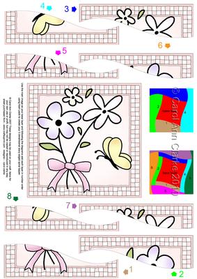Flowers and Butterflies Quick Card Wavy Spiral Side Stacker
