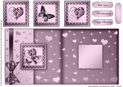 Elegant Romance Fold Back Card