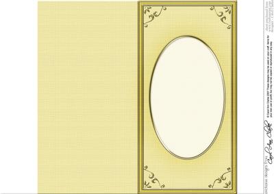 Dl 'gold Metallic Frame' Card Front or Insert