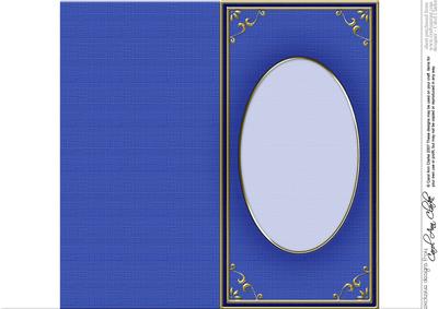 Dl 'gold Metallic Frame' Card Front or Insert