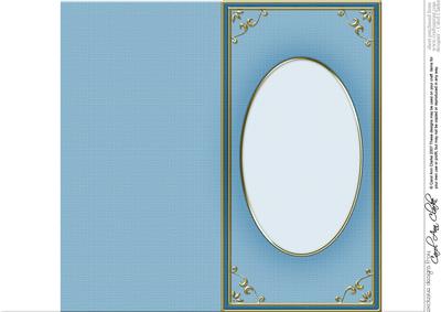 Dl 'gold Metallic Frame' Card Front or Insert