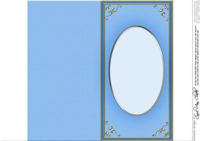 Dl 'gold Metallic Frame' Card Front or Insert