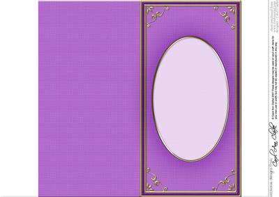 Dl 'gold Metallic Frame' Card Front or Insert
