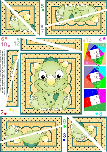 Cute Little Dinosaur Twisted Spiral Side Stacker
