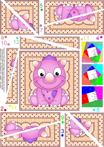 Cute Little Dinosaur Twisted Spiral Side Stacker