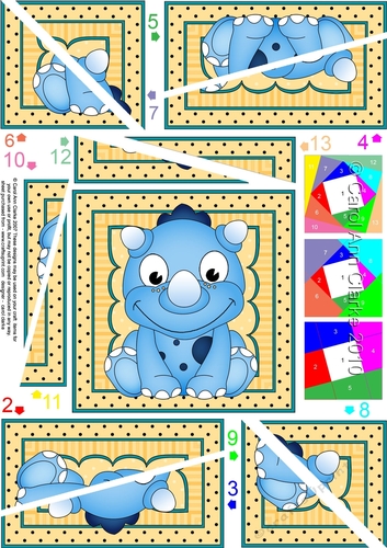 Cute Little Dinosaur Twisted Spiral Side Stacker