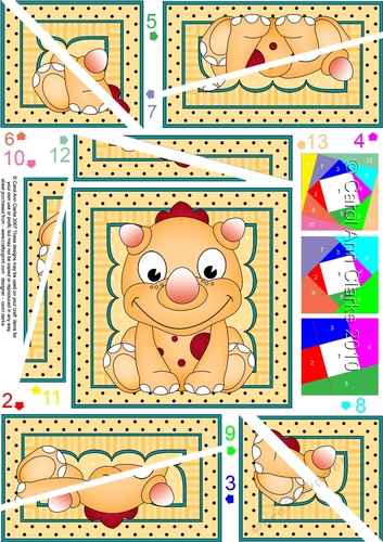 Cute Little Dinosaur Twisted Spiral Side Stacker