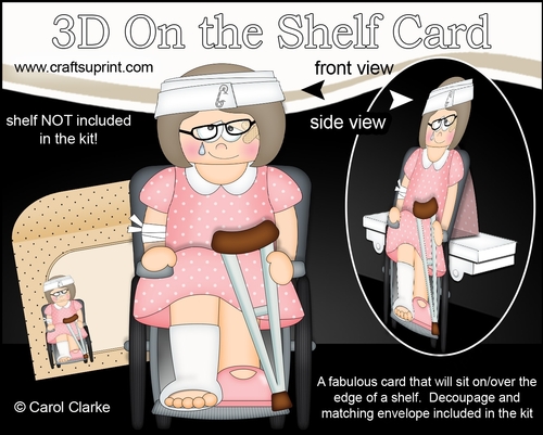 3D On the Shelf Card Kit - Older Lady Pamella is a Wheelchair User