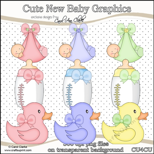 Cute New Baby - CU4CU Digital Clip Art Set