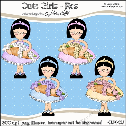 Cute Girlz - Roz - CU4CU Digital Clip Art Set