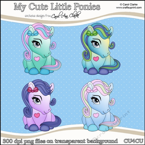 My Cute Little Ponies - CU4CU Digital Clip Art Set
