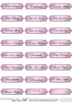 A 2nd Set of Metallic Christmas Greetings Text Plates