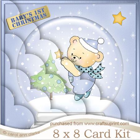8 x 8 Robert's Xmas Tree Snowglobe Kit with Scalloped Corner