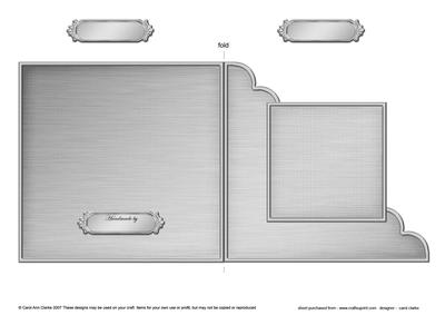Metallic Cut and Fold Corner Card Plain Card Base