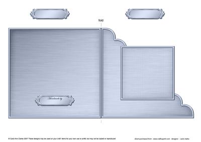 Metallic Cut and Fold Corner Card Plain Card Base