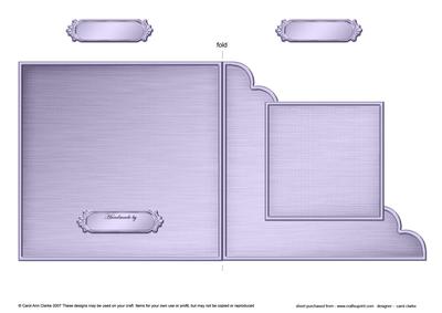 Metallic Cut and Fold Corner Card Plain Card Base