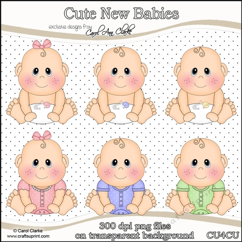 Cute New Babies - CU4CU Digital Clip Art Set