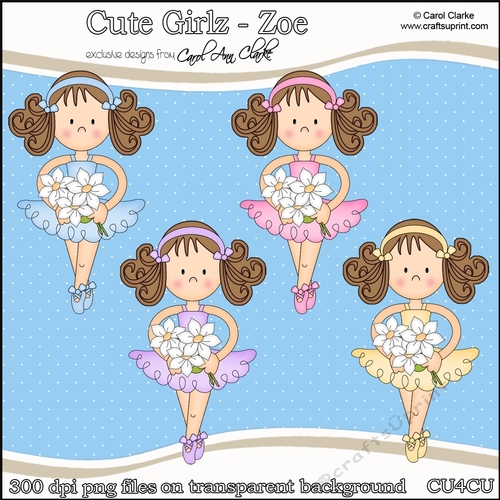 Cute Girlz - Ballerina Liz - CU4CU Digital Clip Art Set