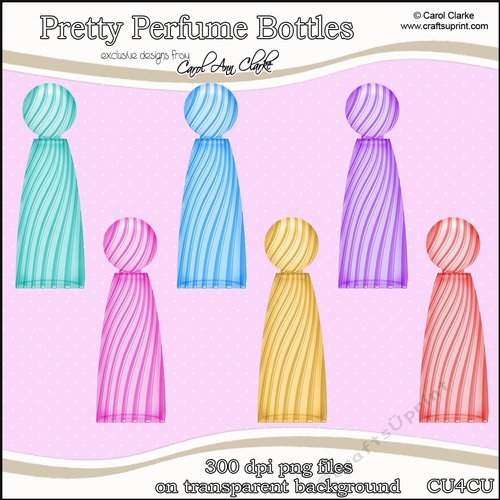 Pretty Perfume Bottles - CU4CU Digital Clip Art Set
