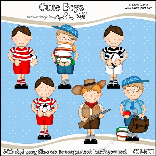 Cute Boys - CU4CU Digital Clip Art Set