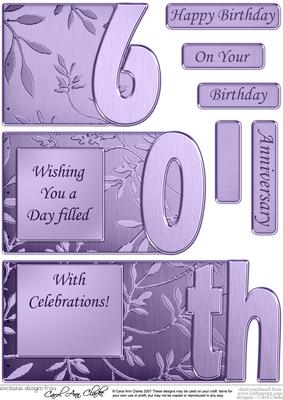 60th Elegant Metallic Book Sheet